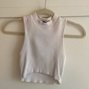 High-Neck Ribbed Tank